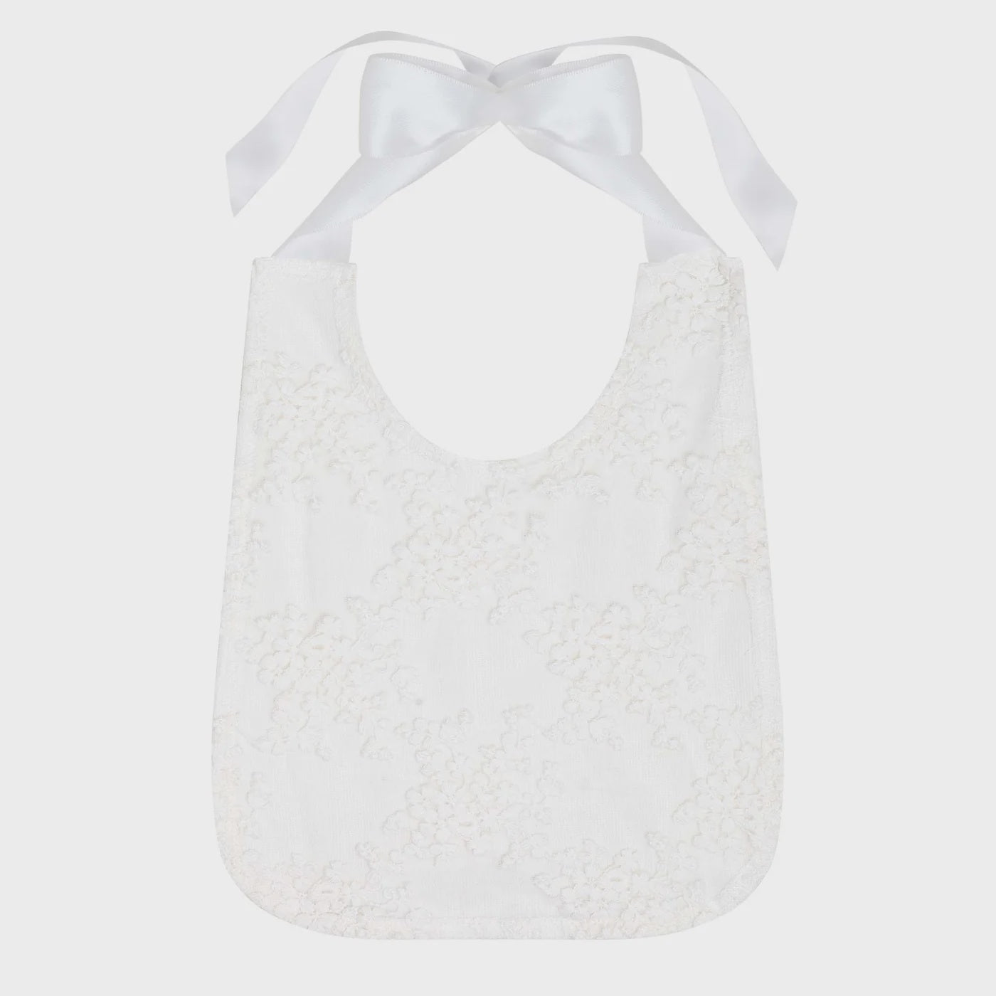 Designer Kidz | Sophia Christening Bib  - Ivory - One Size