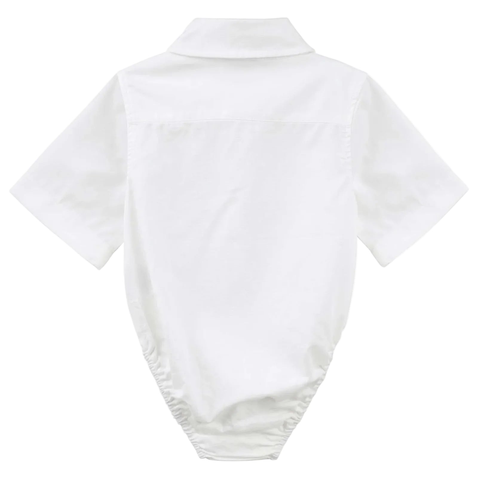 BAck of baby boys white romper