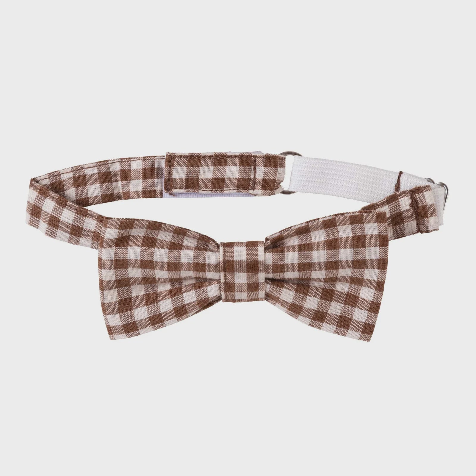 Designer Kidz | Finley Linen Bow Tie - Chocolate Check