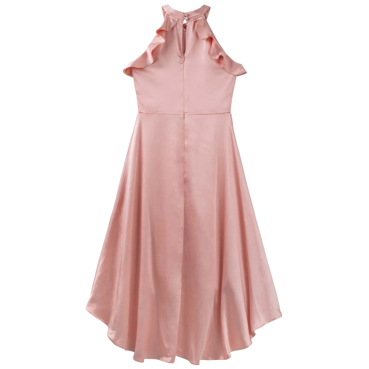 Designer Kidz | Alexa Satin High-Low Dress - Peach