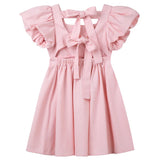 Designer Kidz | Grace Tie Back Dress - Pink (Pale)
