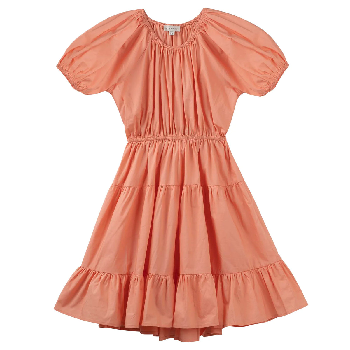 Designer Kidz | Lydia Tiered Cut-Out Dress - Peach