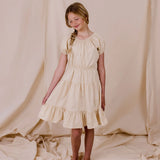 Designer Kidz | Lydia Tiered Cut-Out Dress - Stone