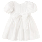 Designer Kidz | Noa Puff Sleeve Bow Back Dress - Ivory