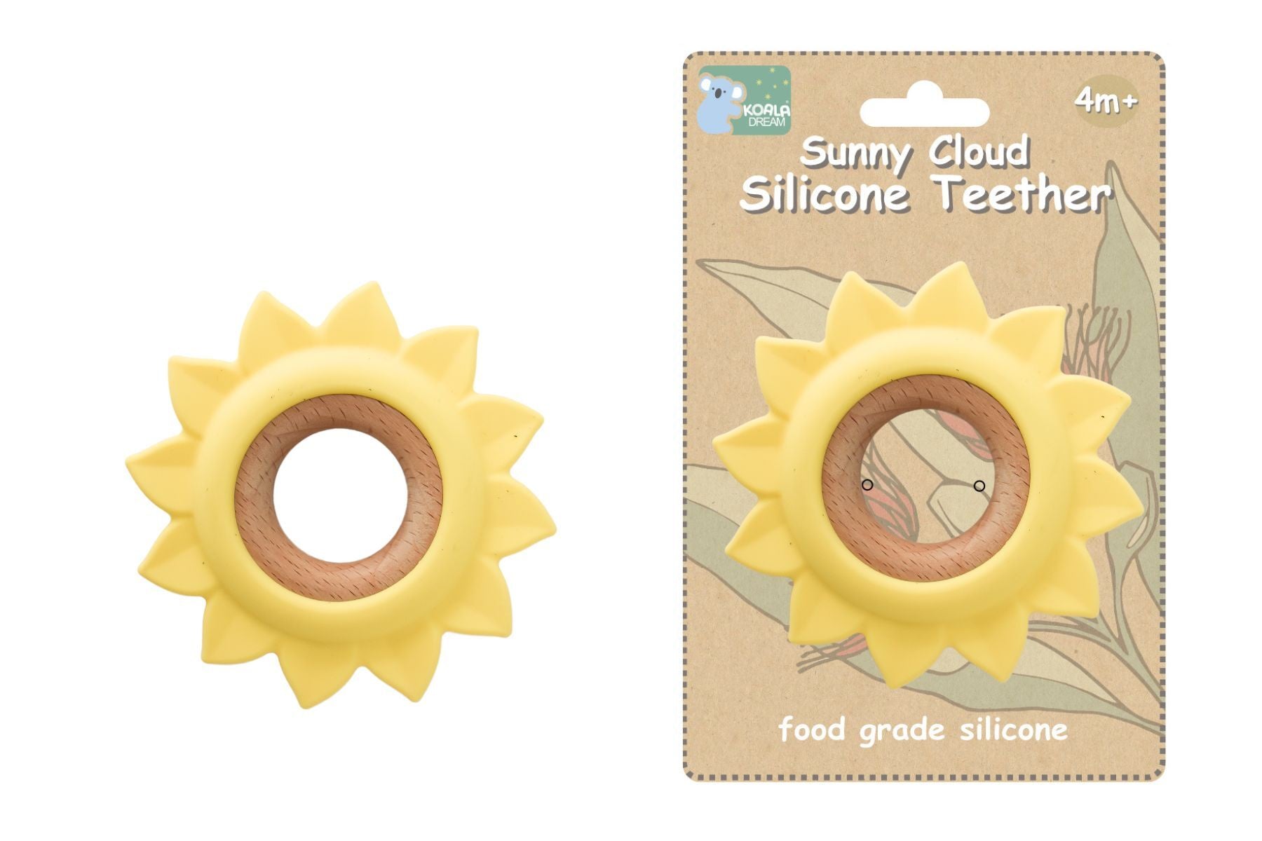 Sunny Cloud SILICONE TEETHER SUN YELLOW