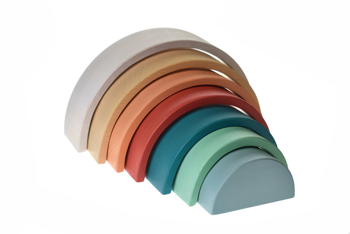 CALM &amp; BREEZY WOODEN STACKING RAINBOW TERRACOTTA