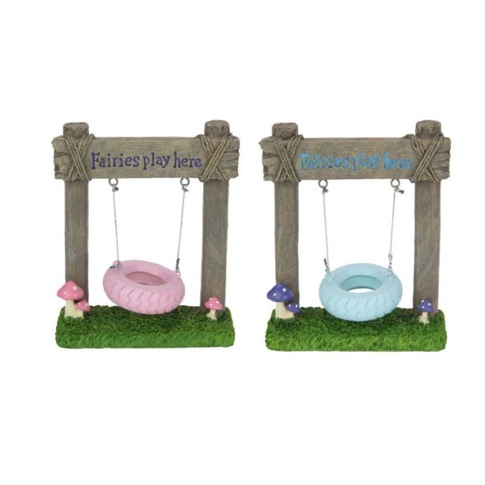 15cm Fairy Swing Set with Tyre - 2 Assorted Colours