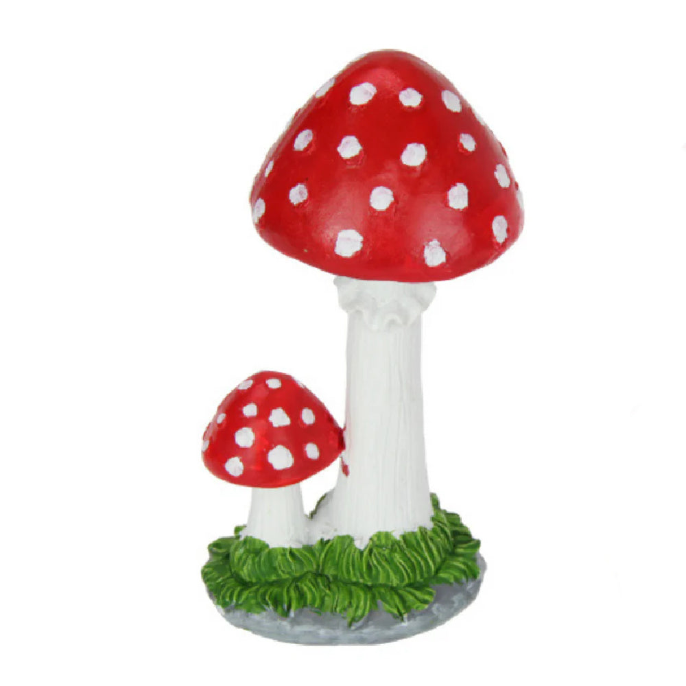 19CM TWIN RED GARDEN MUSHROOM