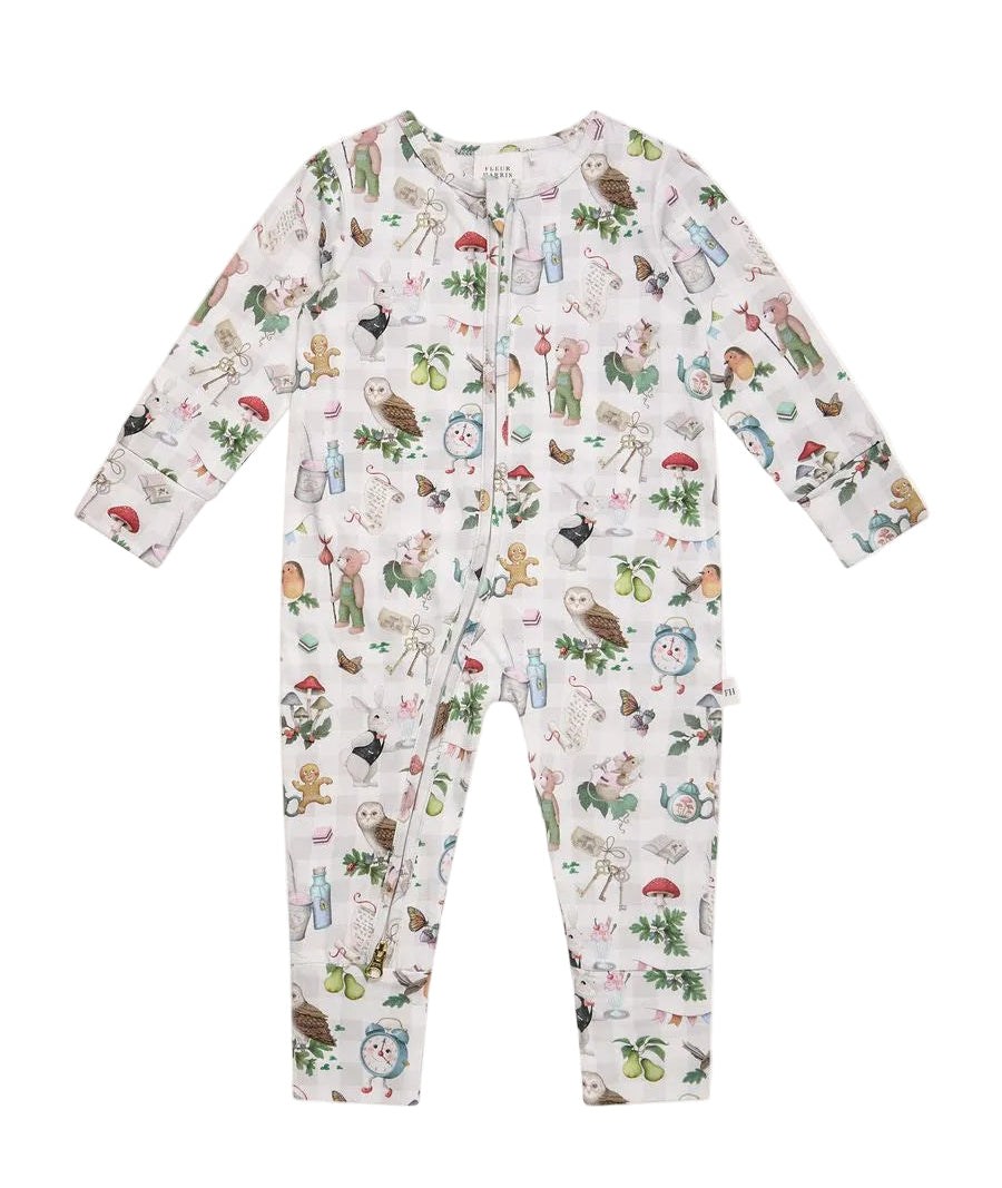 'Mini Magic Gingham' Timeless Coverall - Tapioca