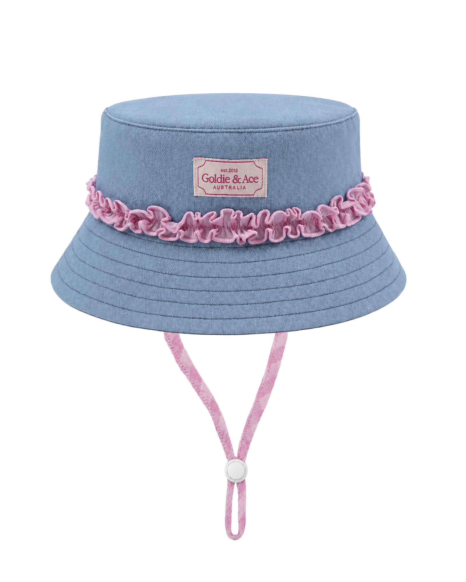 CHAMBRAY GINGHAM BUCKET HAT