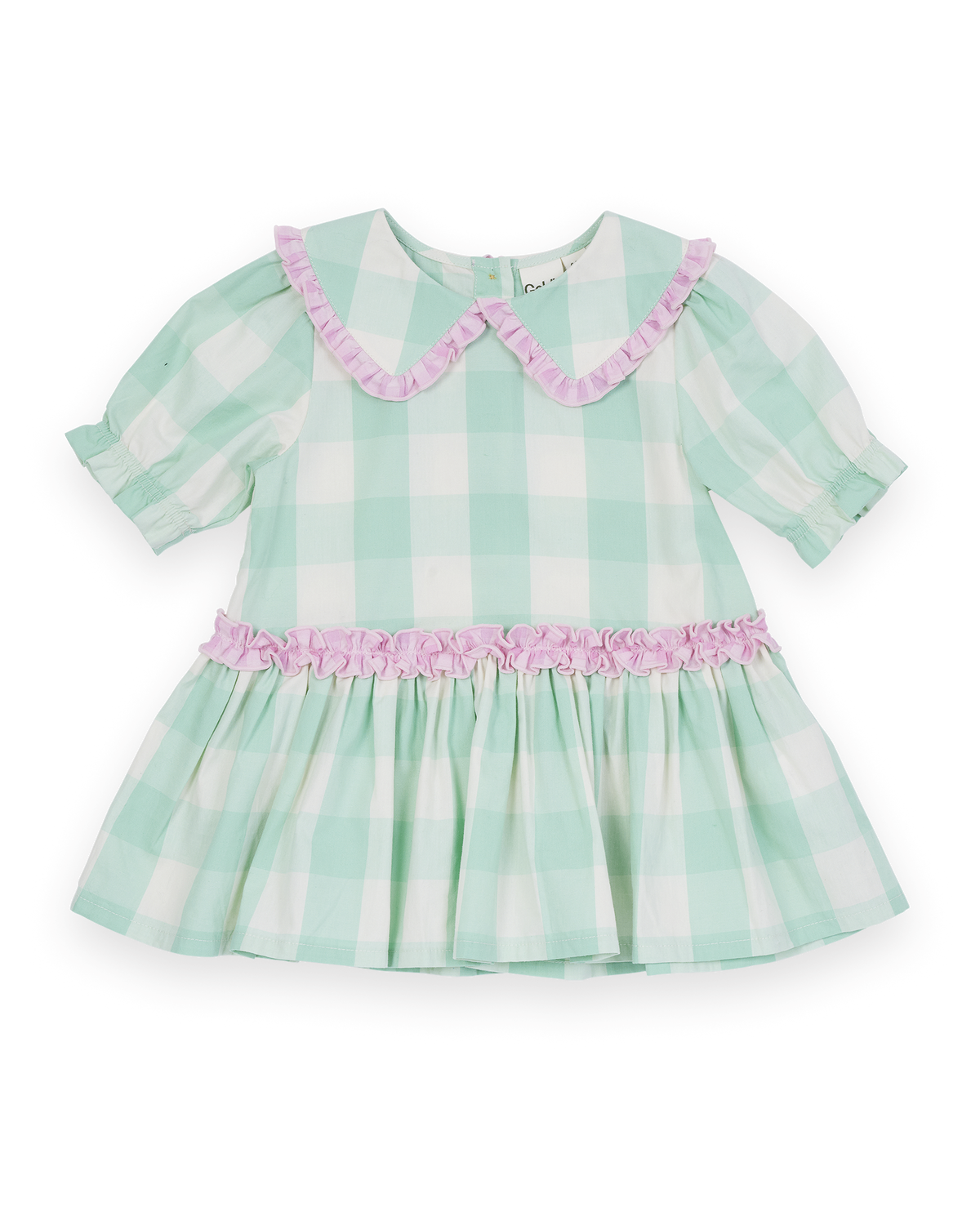 GINGHAM COLLAR DRESS