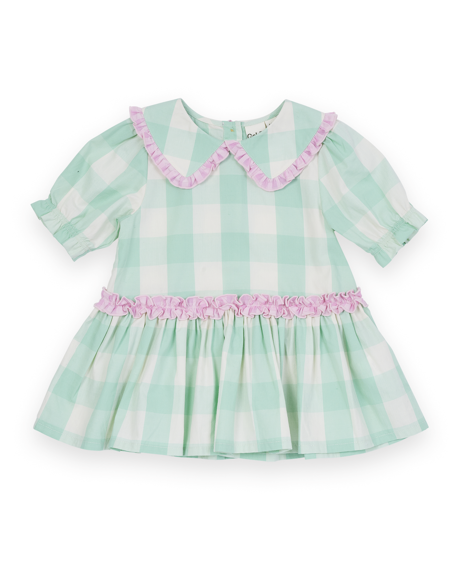 GINGHAM COLLAR DRESS