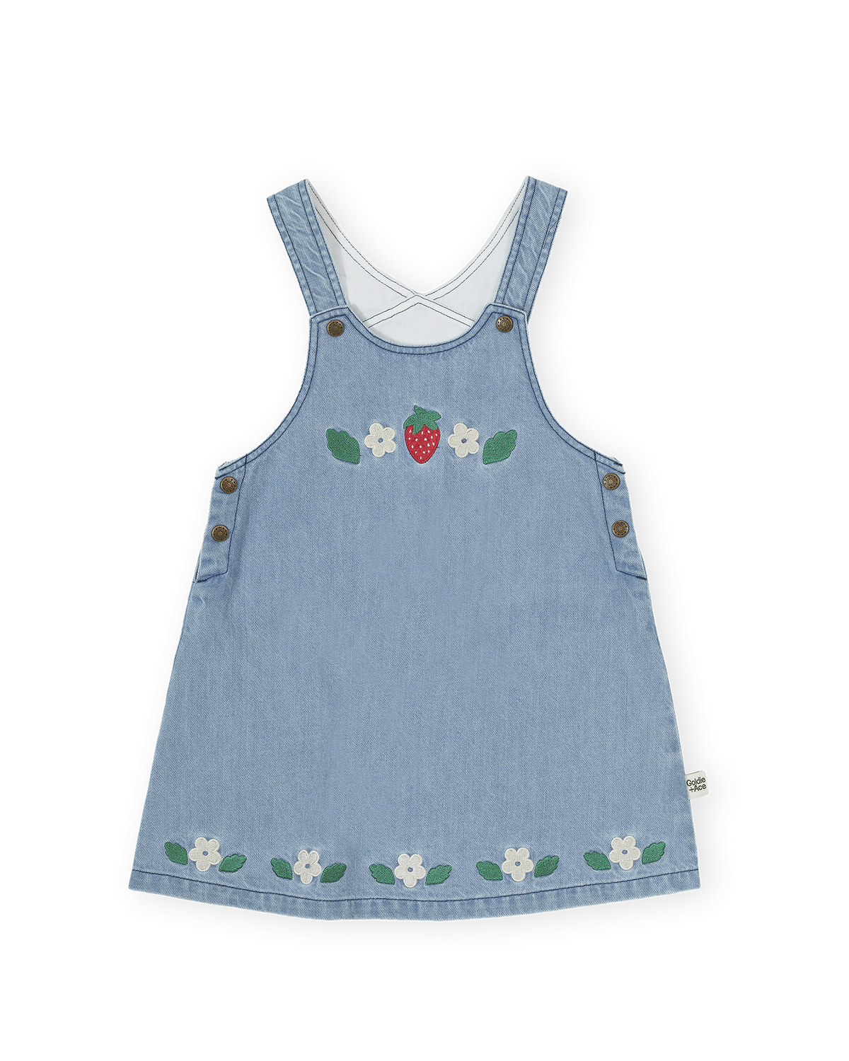 WILD STRAWBERRY PINAFORE DRESS