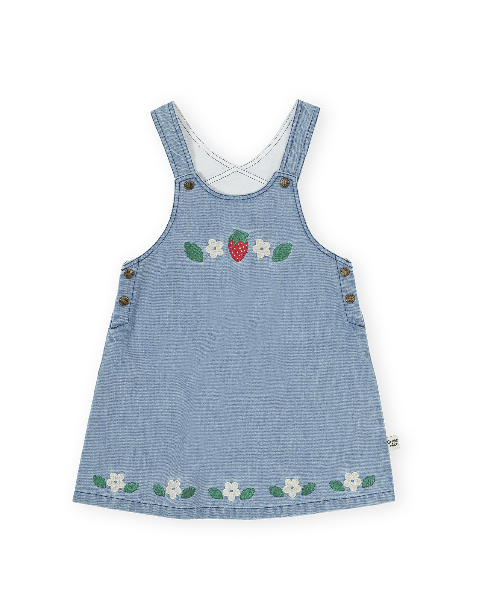 WILD STRAWBERRY PINAFORE DRESS