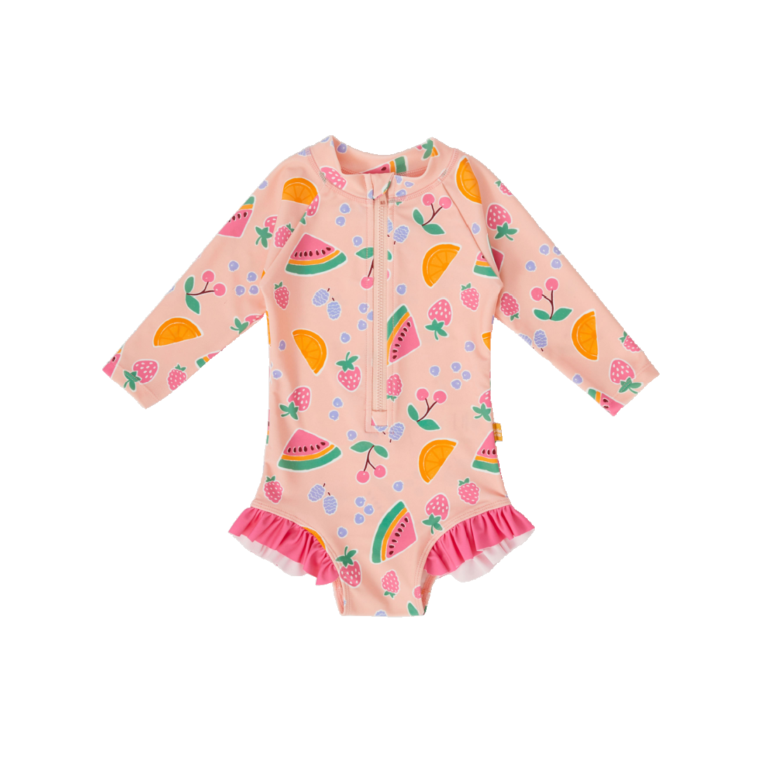 FRUIT SALAD LONG SLEEVE SWIMSUIT