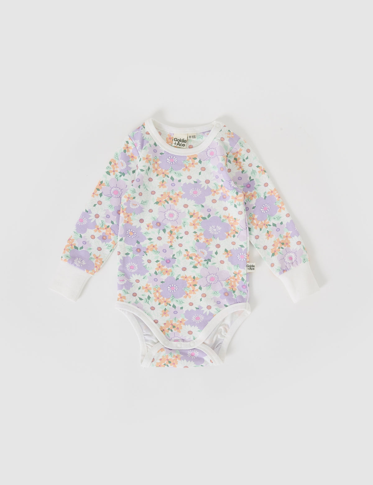 FLORA LONG SLEEVE BODYSUIT - LILAC MULTI