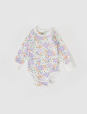 FLORA LONG SLEEVE BODYSUIT - LILAC MULTI