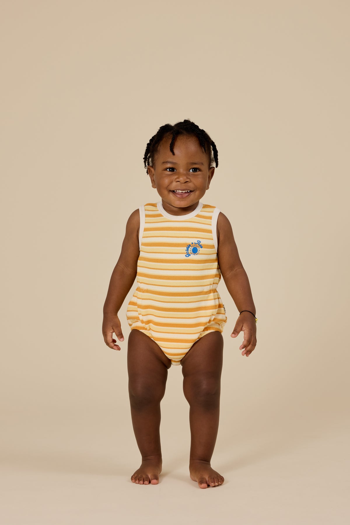 SUNSHINE STRIPE BUBBLE ROMPER