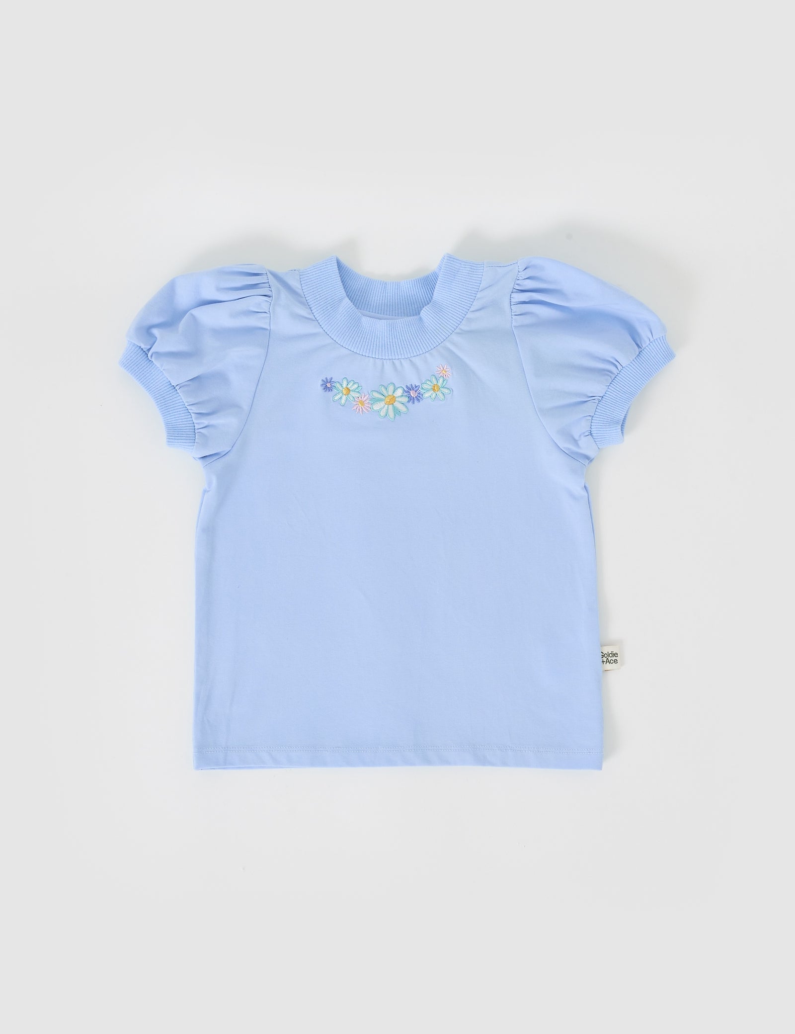 EDEN EMBROIDERED PUFF SLEEVE T-SHIRT