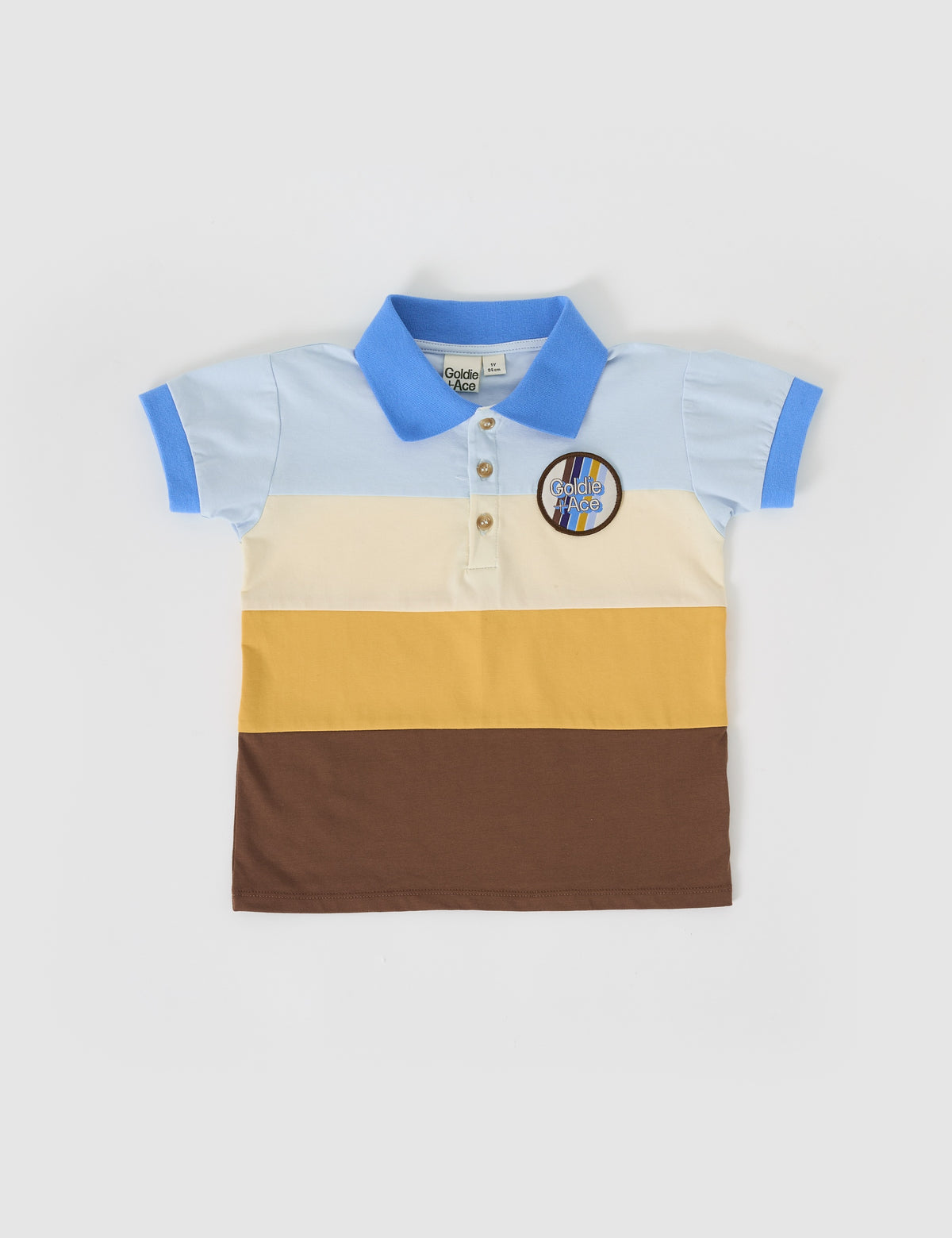 TOMMY POLO SHIRT - BROWN / GOLDEN / BLUE
