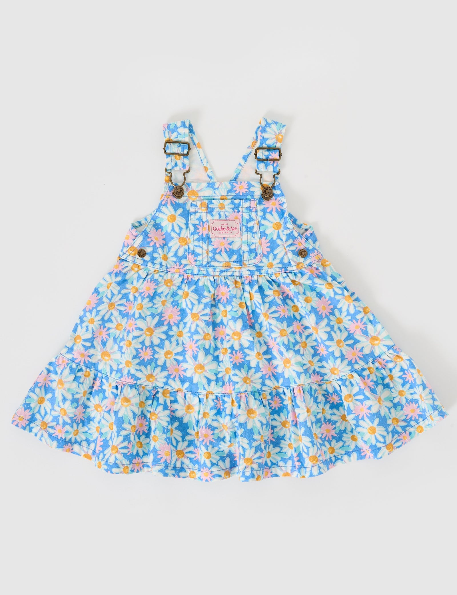 SEASIDE DAISY TULLY TIERED PINAFORE DRESS