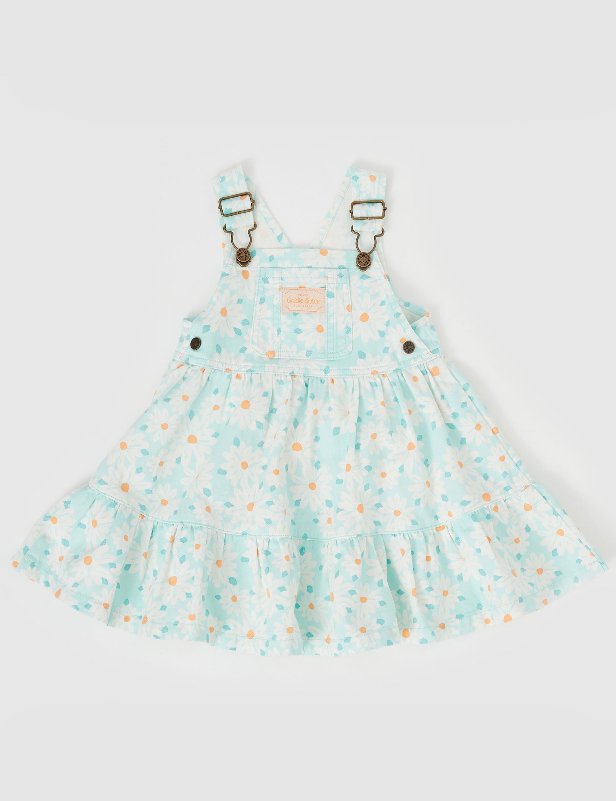 TULLY TIERED PINAFORE DRESS DAISY DELIGHT