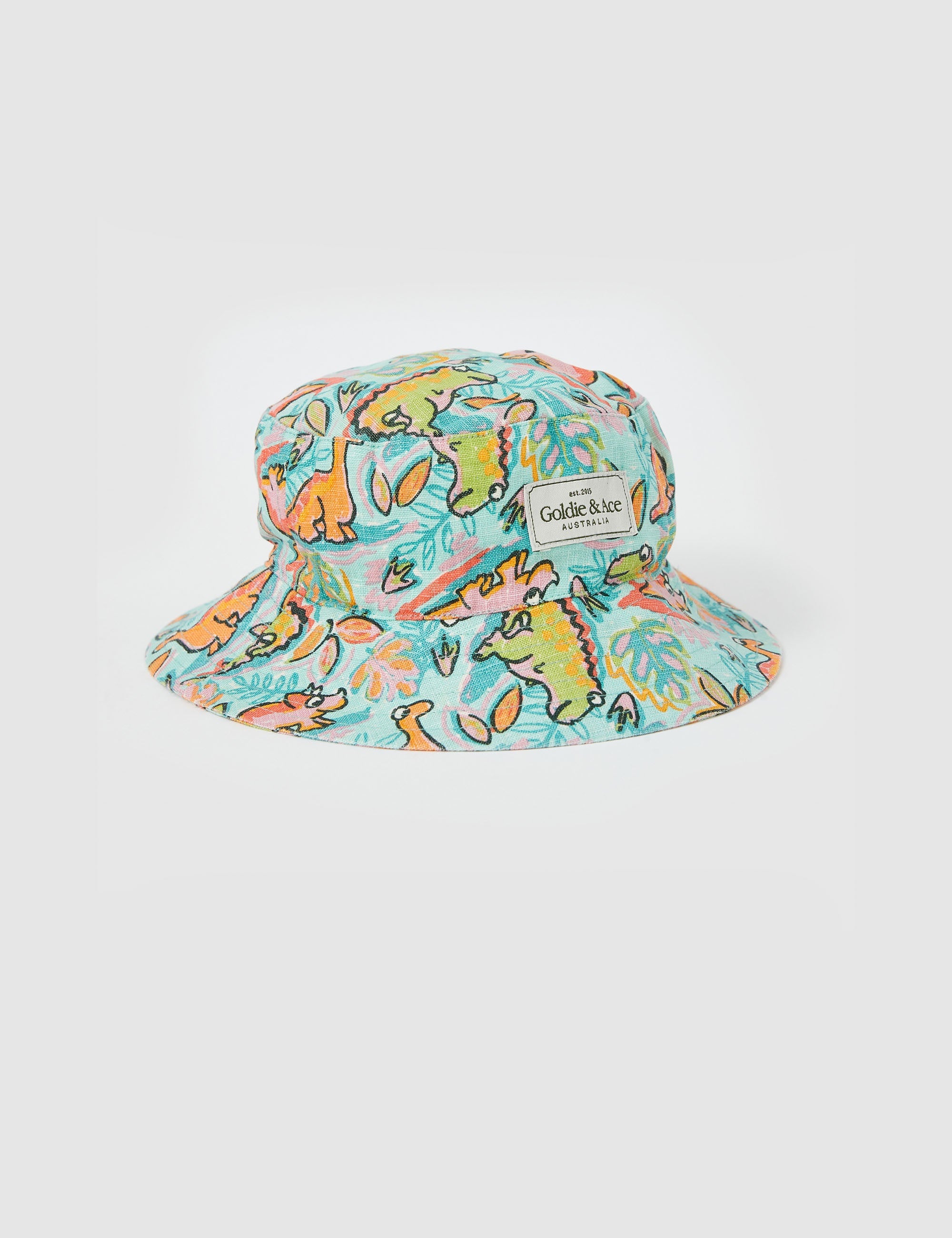 GOLDIE DINO JUNGLE LINEN BUCKET HAT