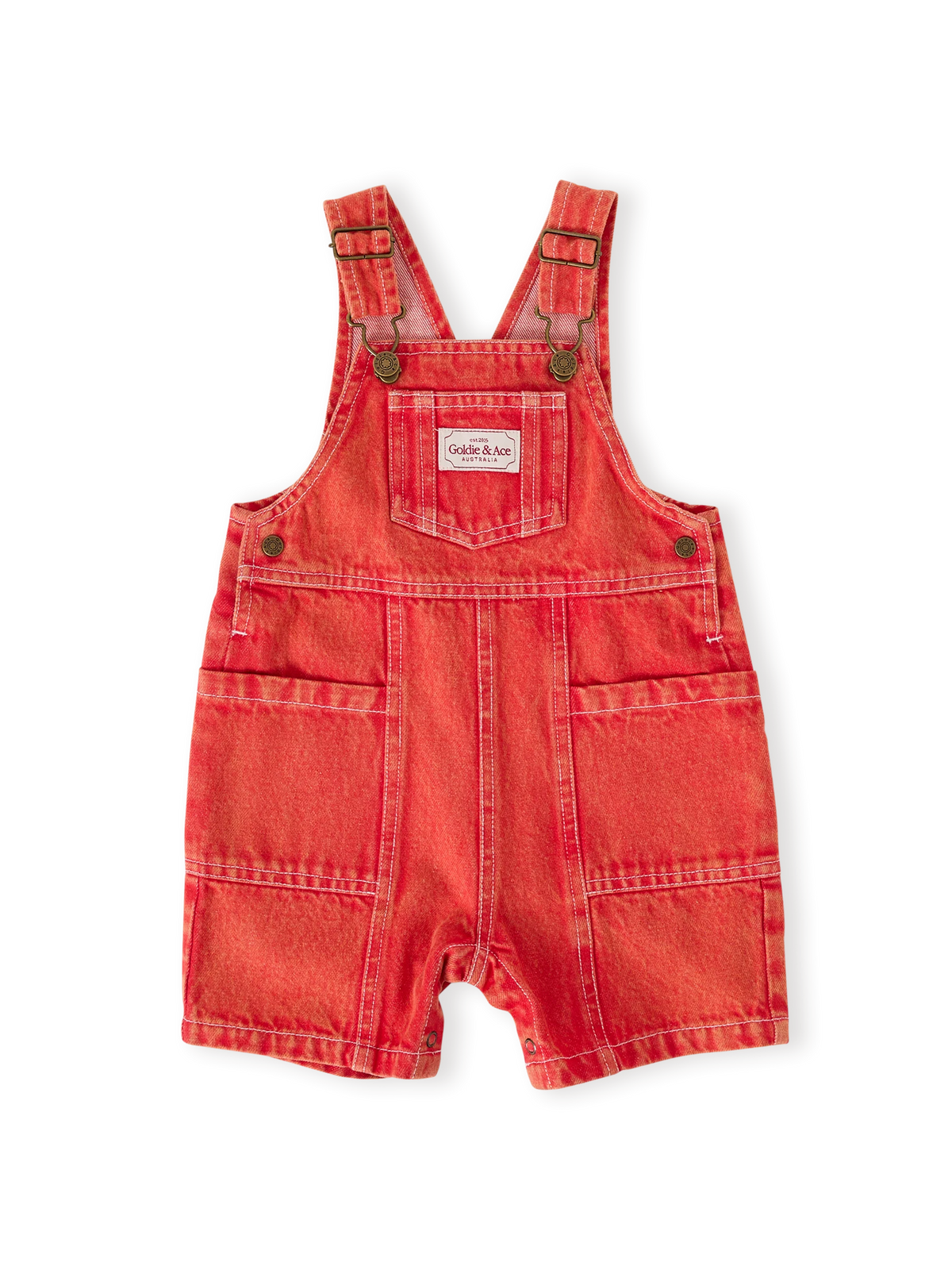 JAMES VINTAGE WASHED DENIM POCKET OVERALLS