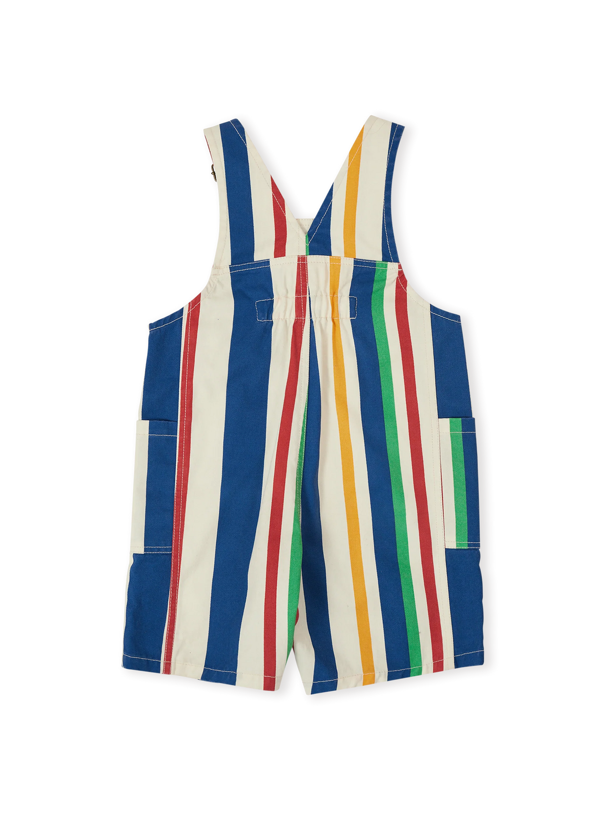 90&#39;S BOLD STRIPE JAMES DENIM POCKET OVERALLS