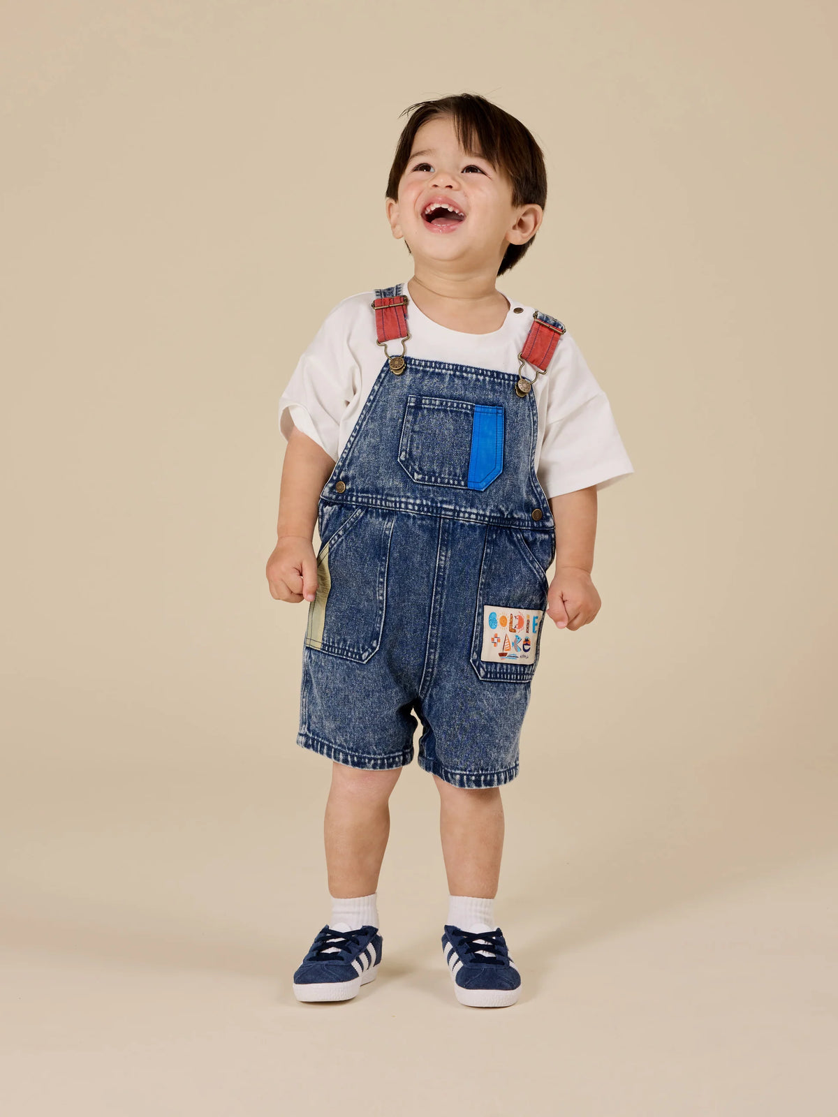 PRIMARY POP BURTON DENIM OVERALLS