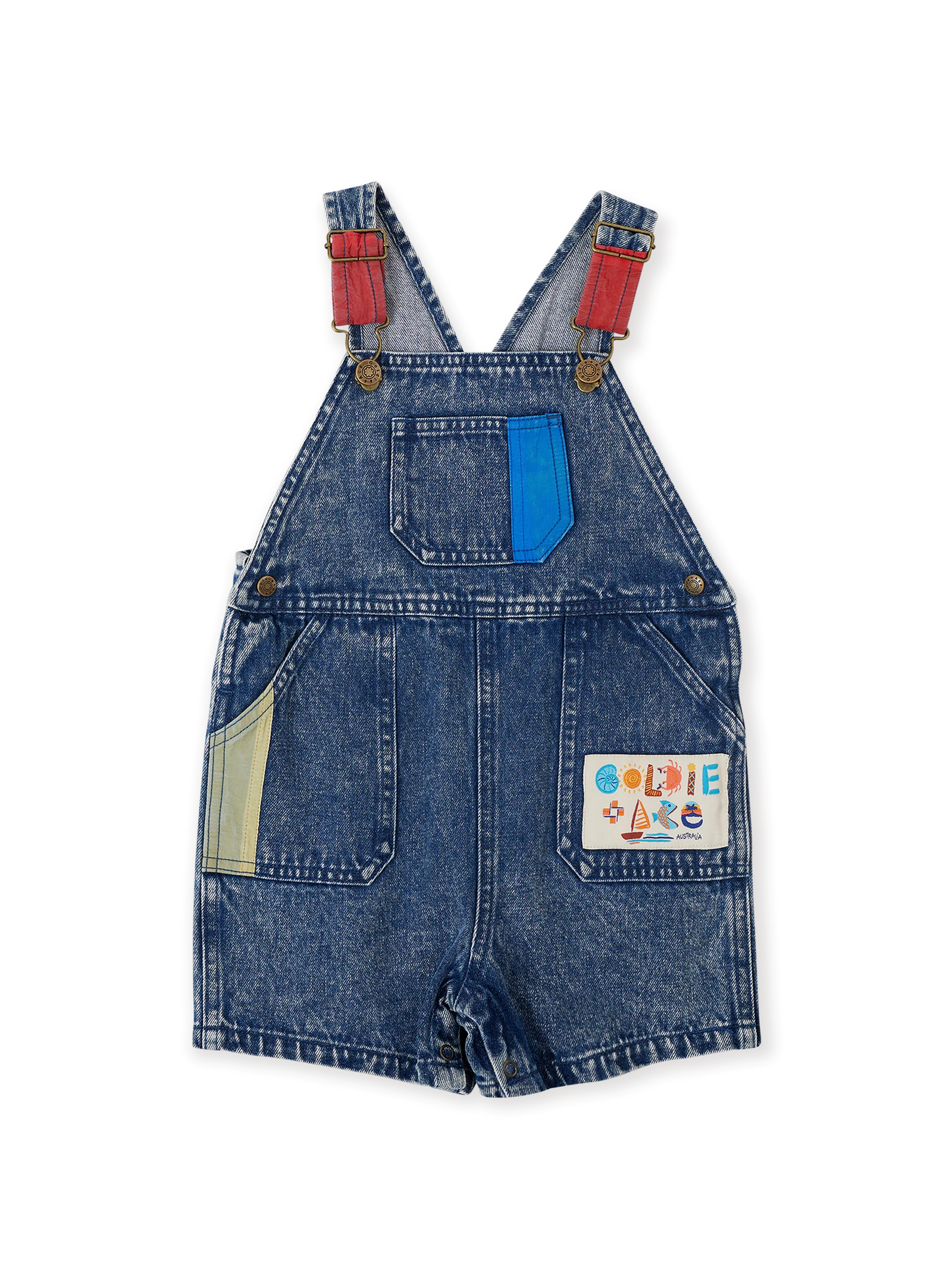 PRIMARY POP BURTON DENIM OVERALLS