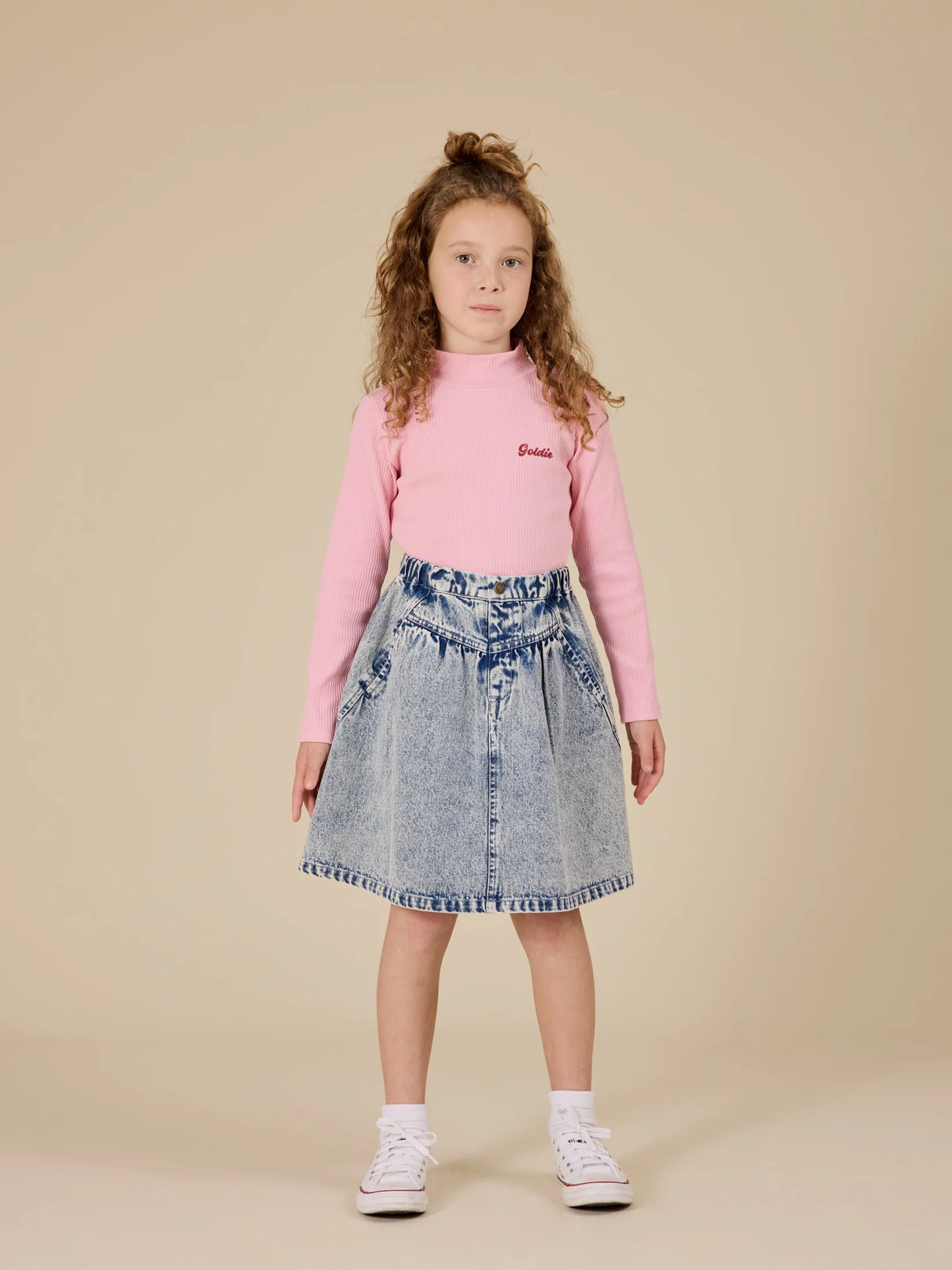 ESTA A-LINE DENIM SKIRT