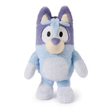 Plush Bluey toy with a blue and purple design on a white background