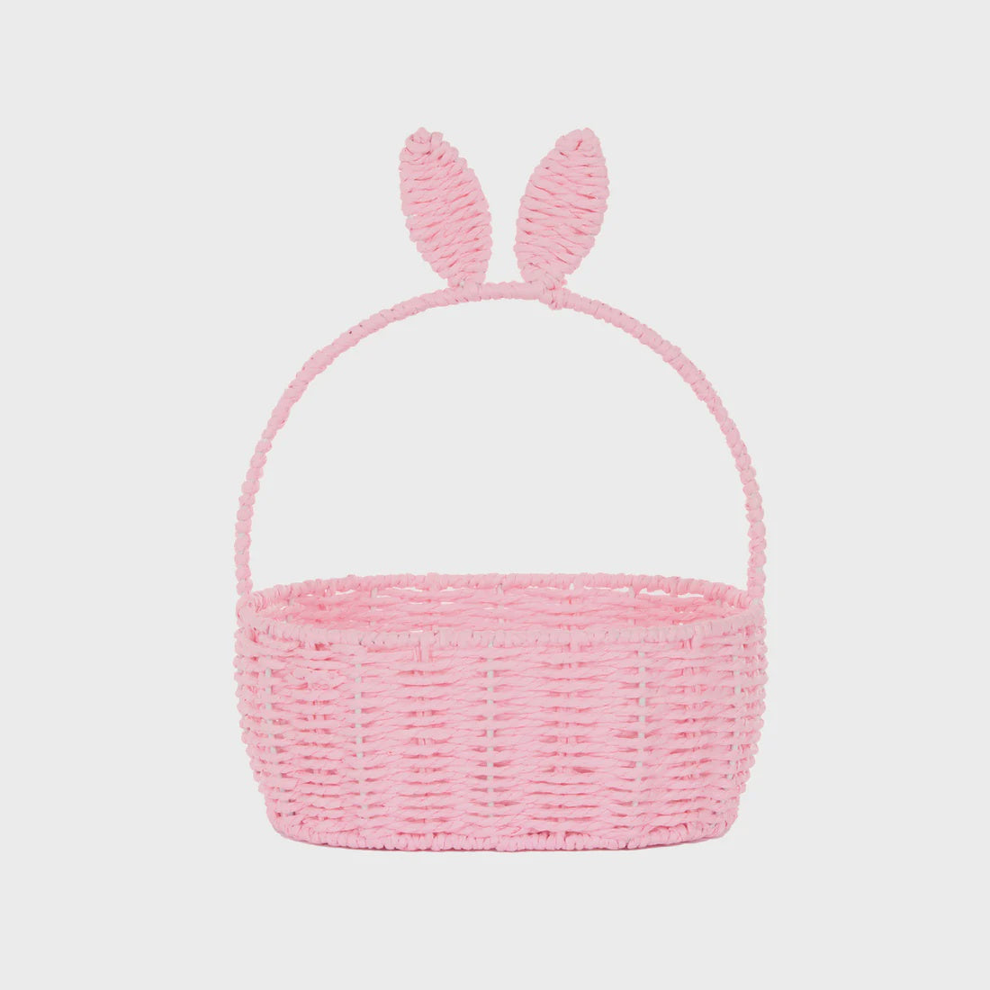PINK OVAL BUNNY BASKET