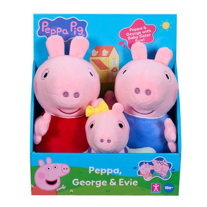 PEPPA PIG TRIO PACK - PEPPA, GEORGE &amp; BABY EVIE
