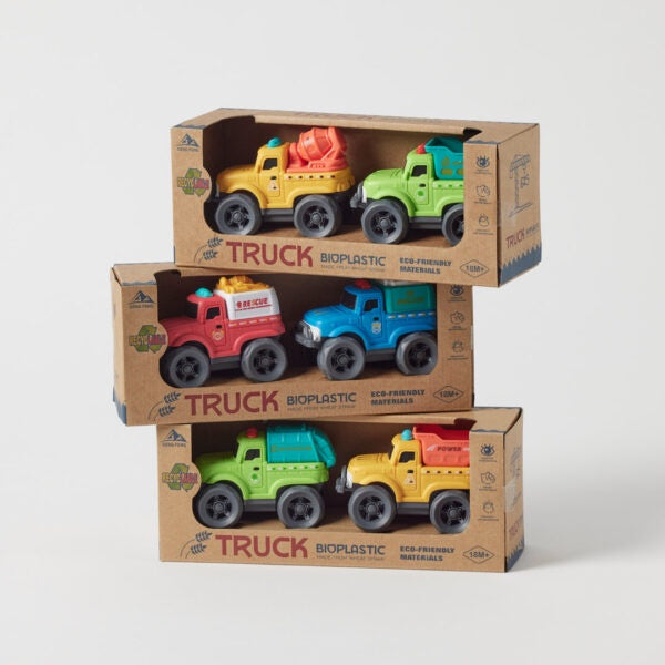 Bioplastic Utility Truck Set (2) – 3 Assorted Designs