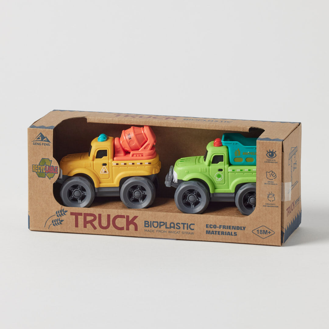 Bioplastic Utility Truck Set (2) – 3 Assorted Designs