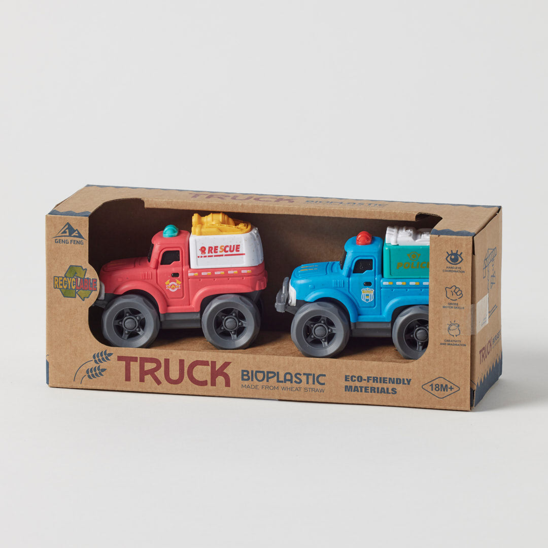 Bioplastic Utility Truck Set (2) – 3 Assorted Designs