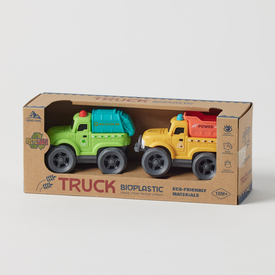 Bioplastic Utility Truck Set (2) – 3 Assorted Designs