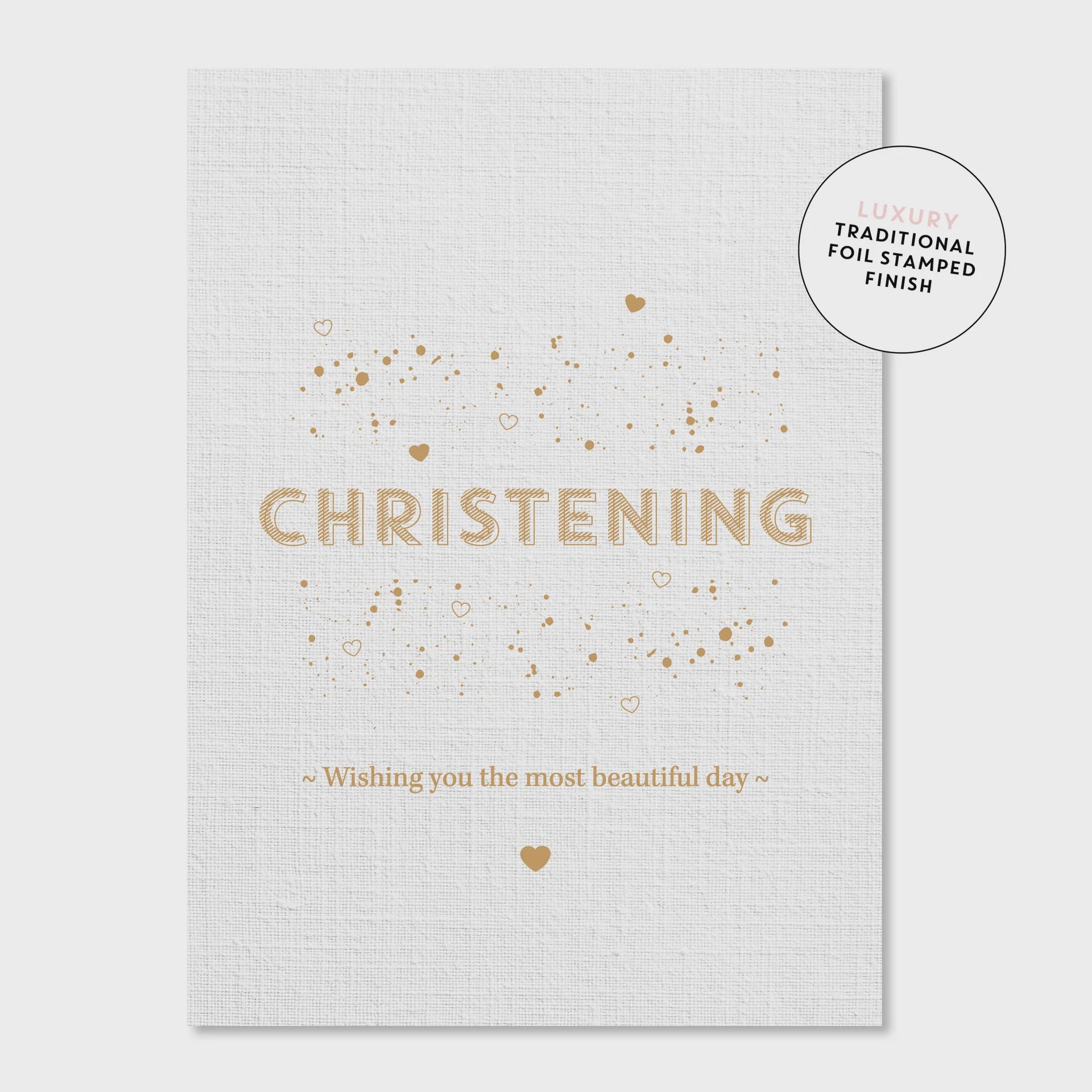 Greeting Card - Christening - Classic Linen
