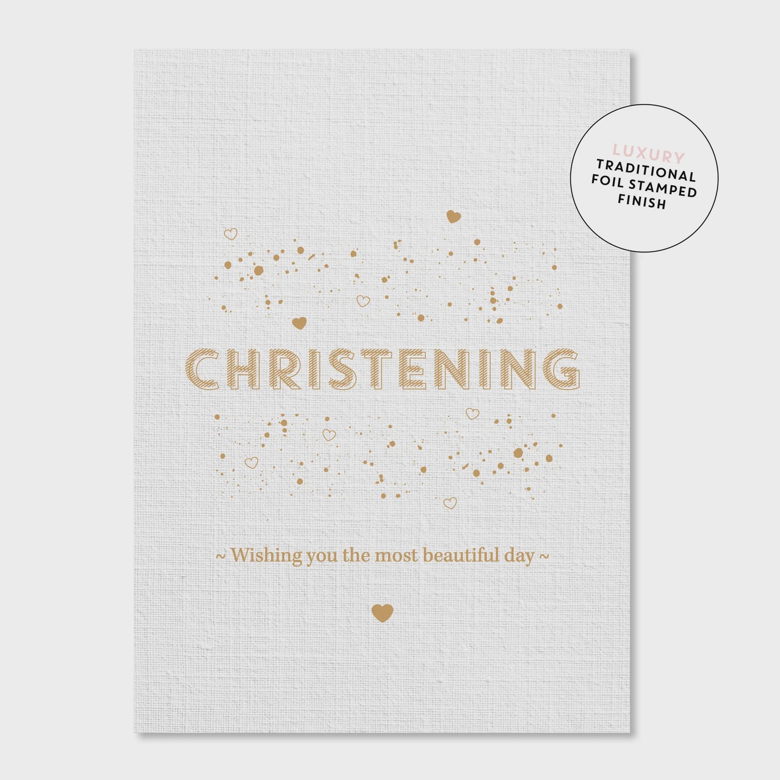 Greeting Card - Christening - Classic Linen