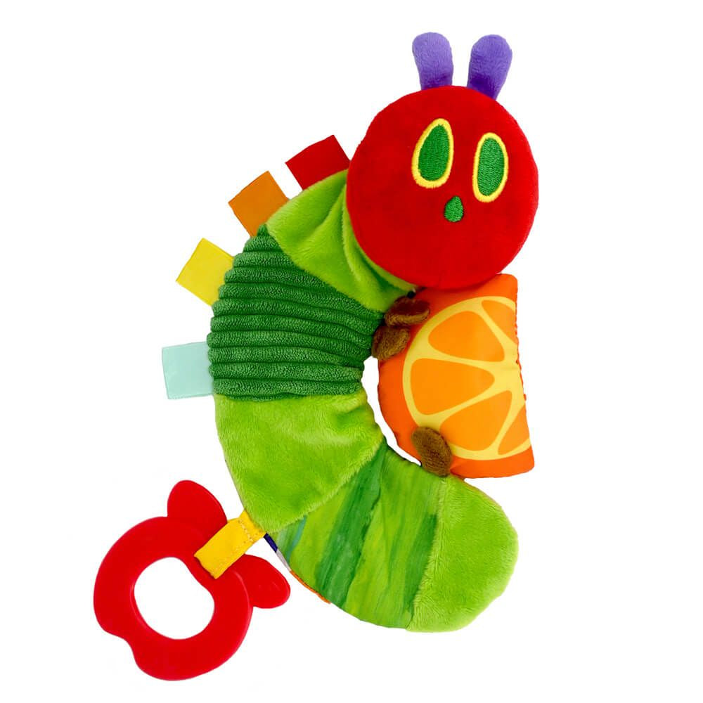 VERY HUNGRY CATERPILLAR CRINKLE TEETHER TOY WITH ORANGE SLICE