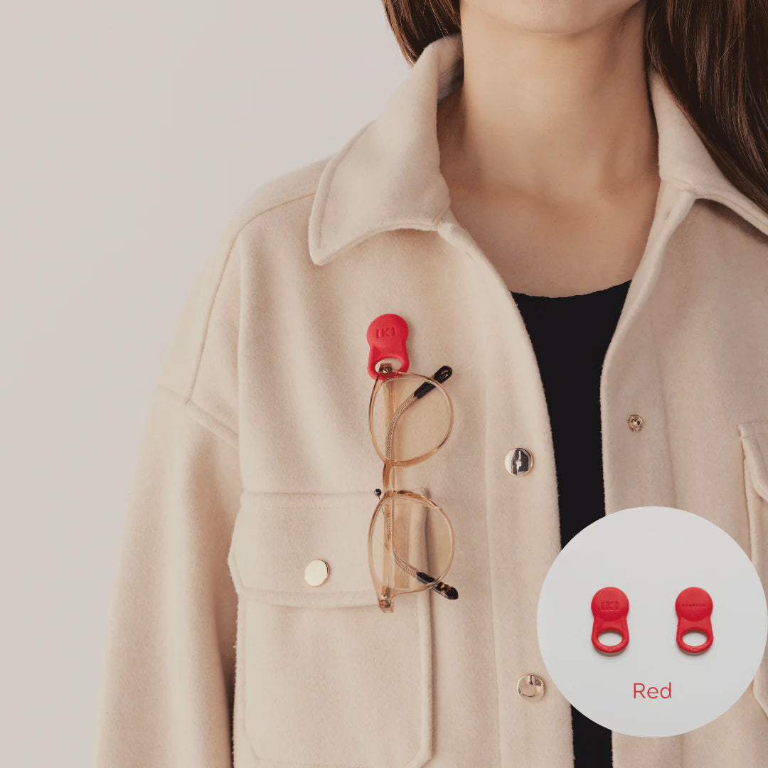 Klipsta - SPEX 2 Pack Glasses Clips (Red)