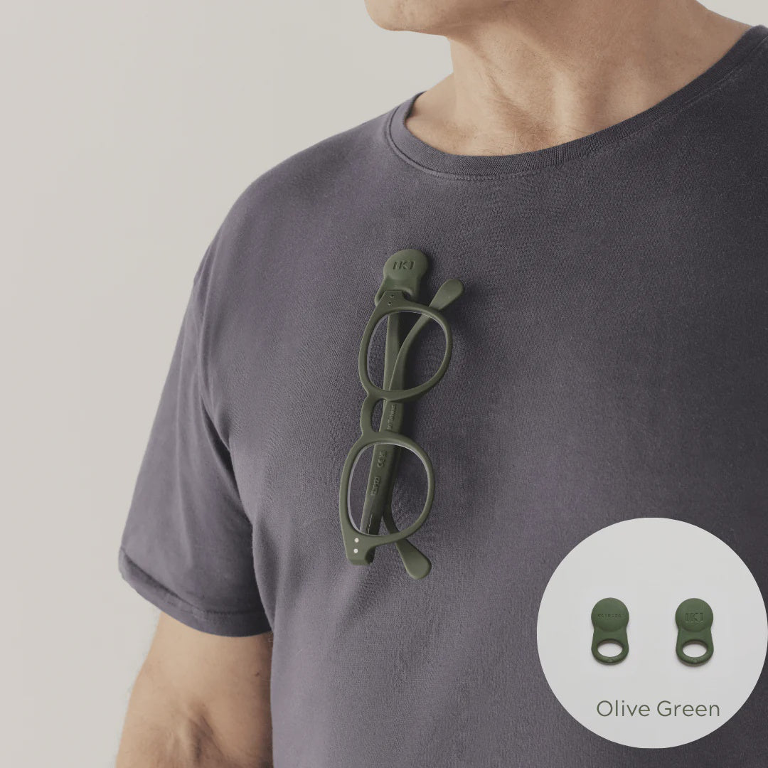 Klipsta - SPEX Glasses Clips (2 pack - Olive Green)