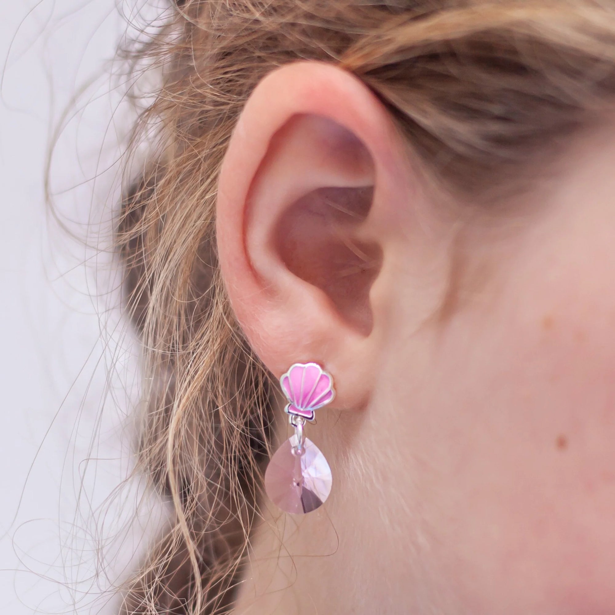 Mermaid: Ocean Treasure Earrings - Pink