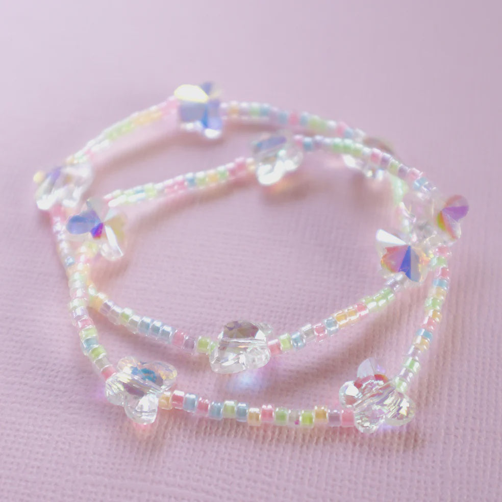 Crystal Butterfly BFF Bracelet Set