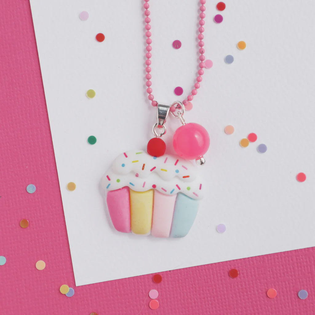 Cupcake with Sprinkles Necklace