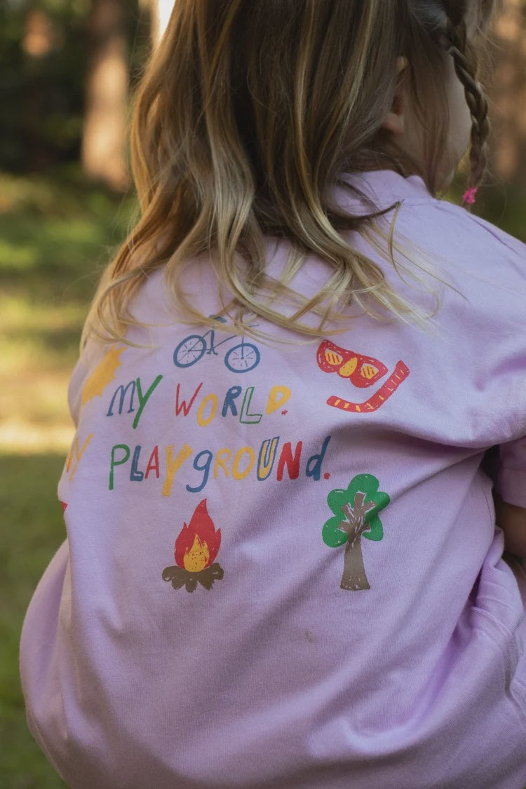 My World Reversible Tee Lilac Sugar