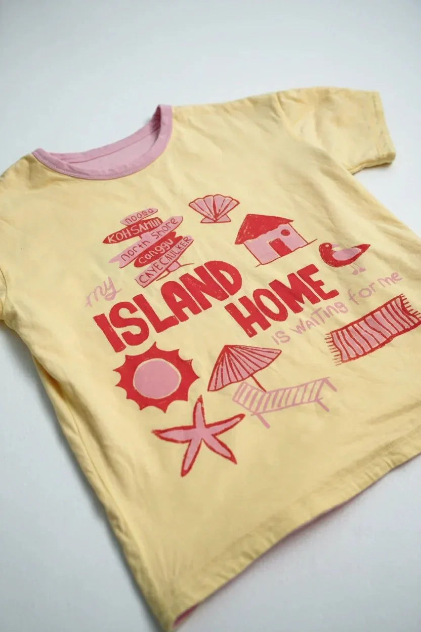 Traveller Tee Pink/Yellow – Reversible (Two tees in one)