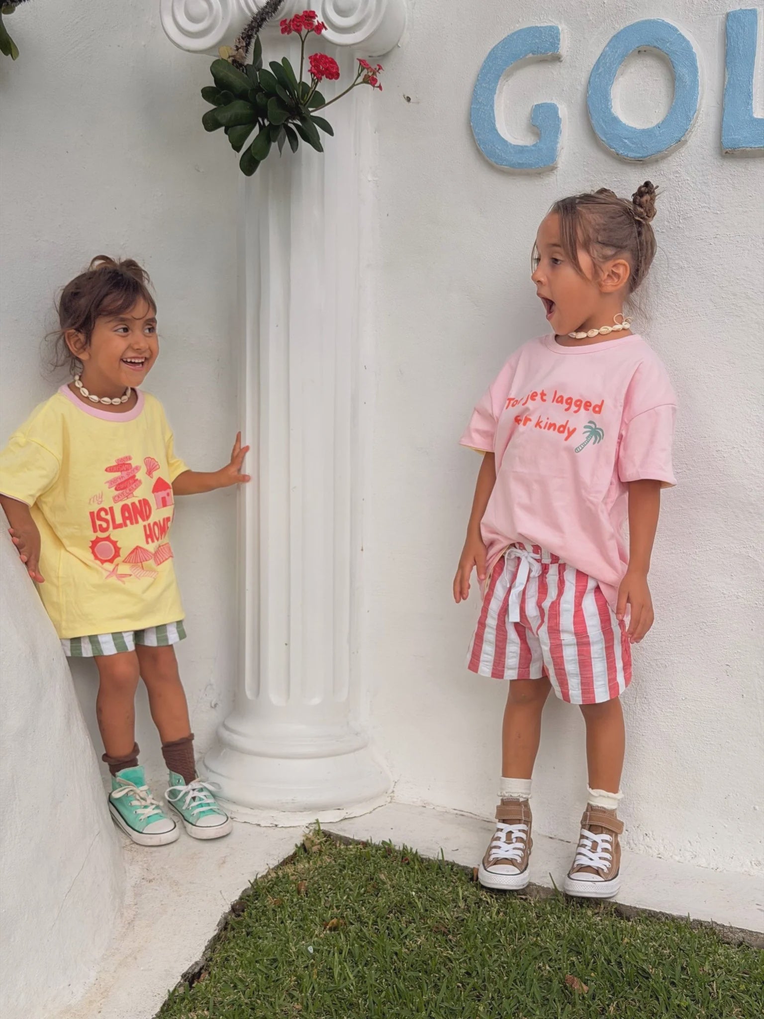 Traveller Tee Pink/Yellow – Reversible (Two tees in one)